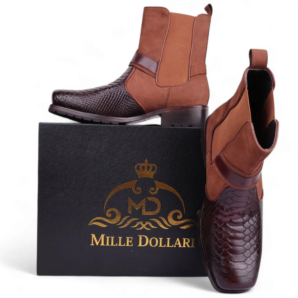 Berkeley Brown Ankle Boots with Buckle Detail