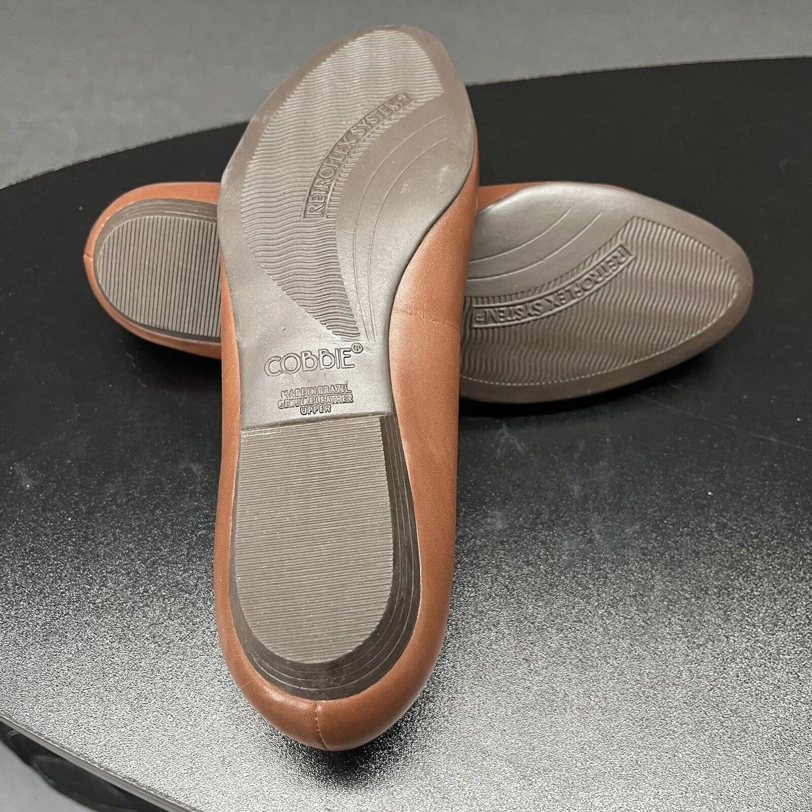 Cobbie Women's Chestnut Leather Premiere Flats Retroflex System Size 7 M