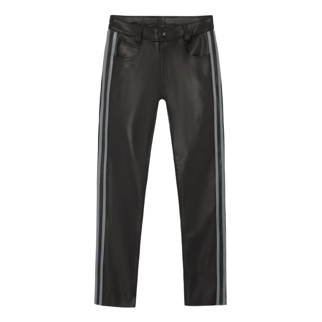 Lineback Leather Jeans, Slim Fit // Made to Order