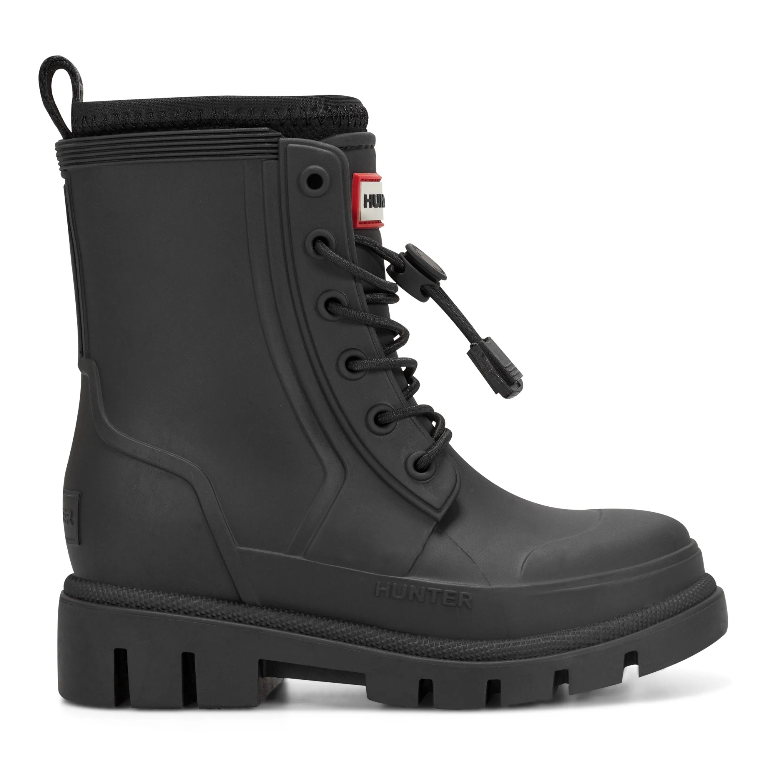 Little Kids Stamp Lace-Up Waterproof Ankle Boots
