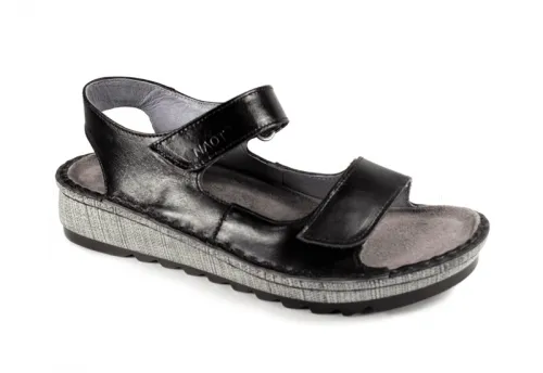 Naot Women's Zinnia Sandals- Black Madras Leather