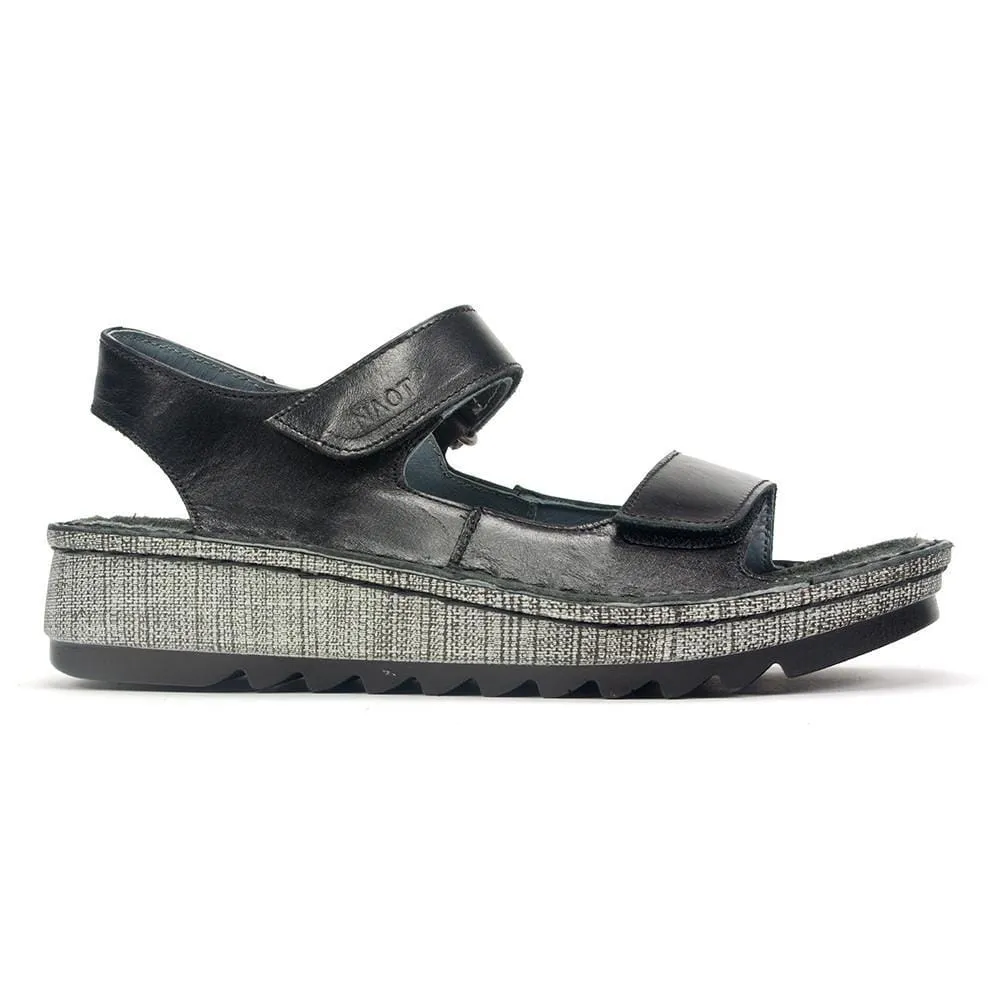 Naot Women's Zinnia Sandals- Black Madras Leather