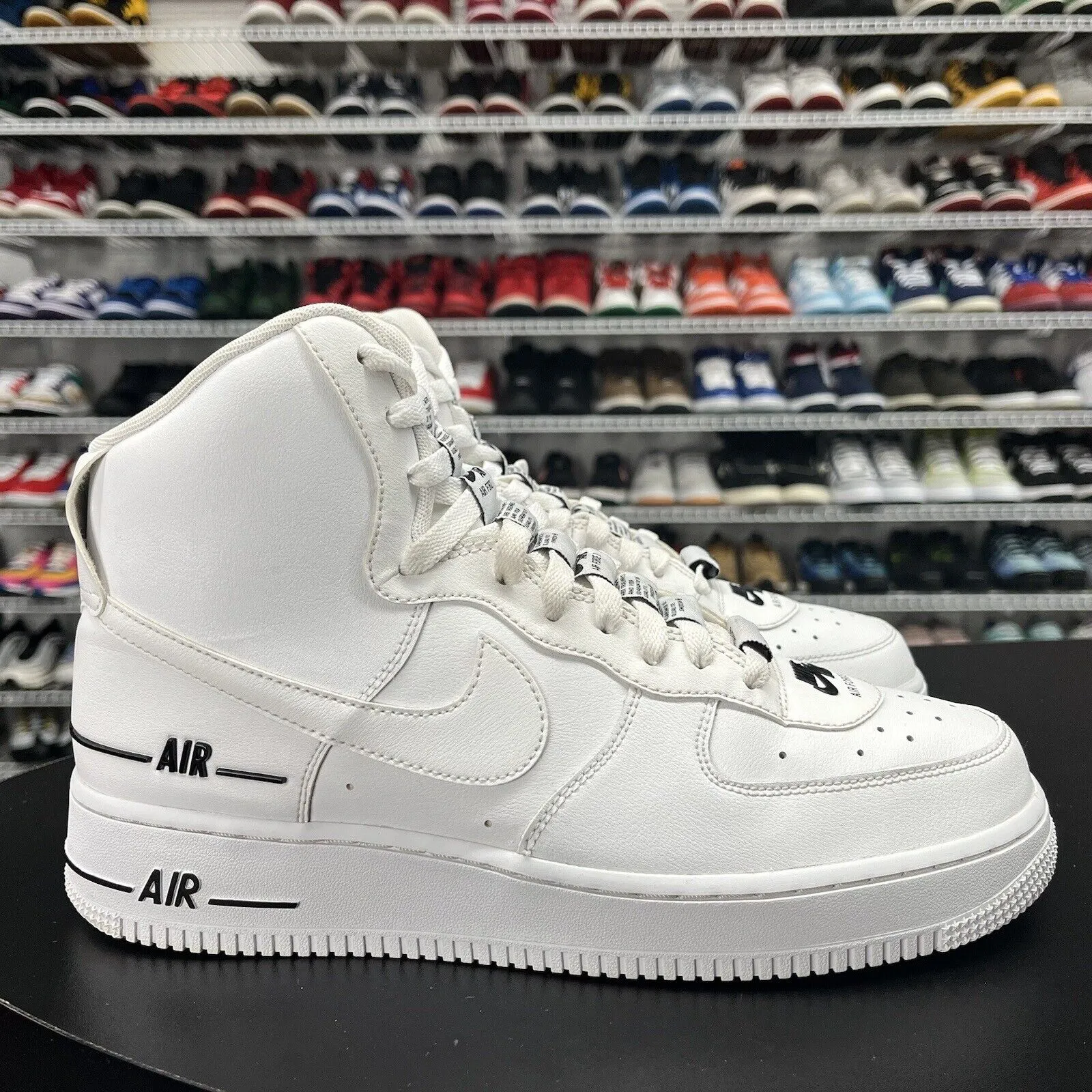 Nike Air Force 1 High Dual Air White Black CJ1385-100 Men's Size 9.5