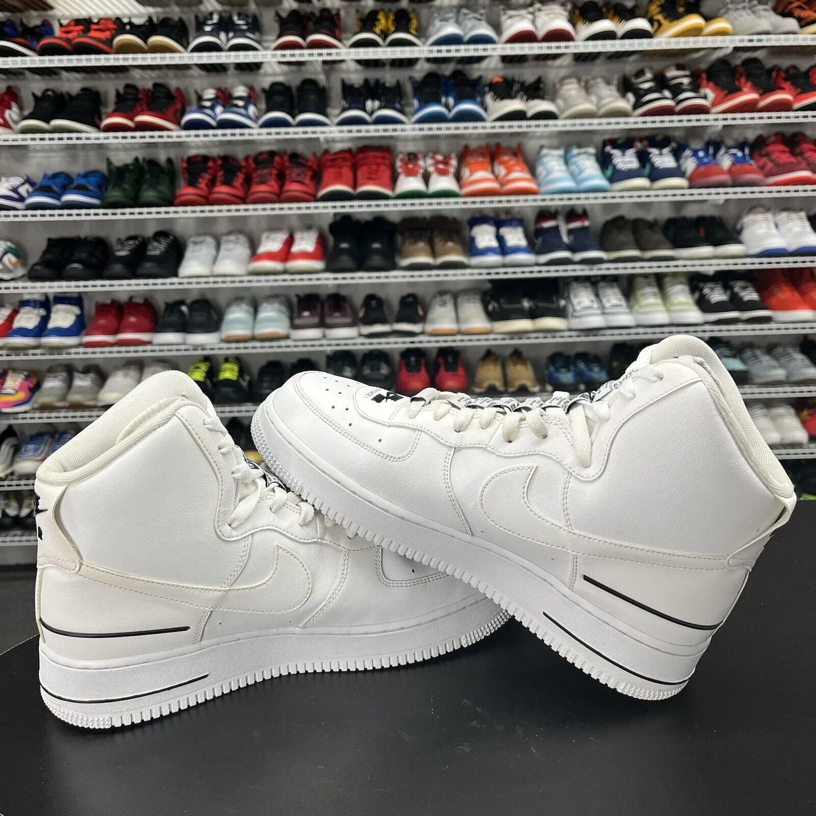 Nike Air Force 1 High Dual Air White Black CJ1385-100 Men's Size 9.5