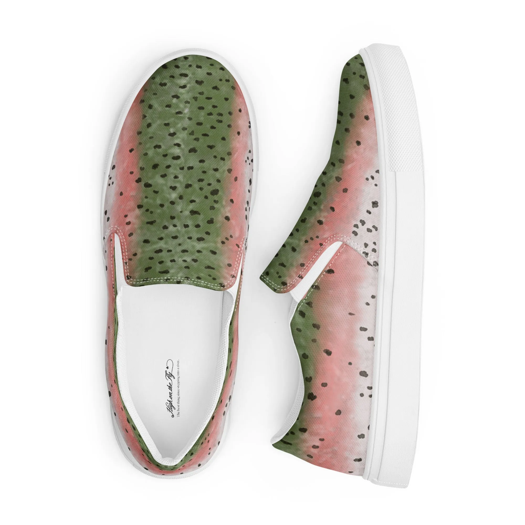 Rainbow Trout Men’s slip-on Shoes