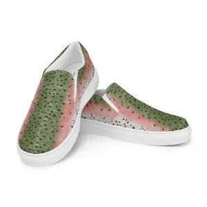 Rainbow Trout Women’s slip-on canvas shoes