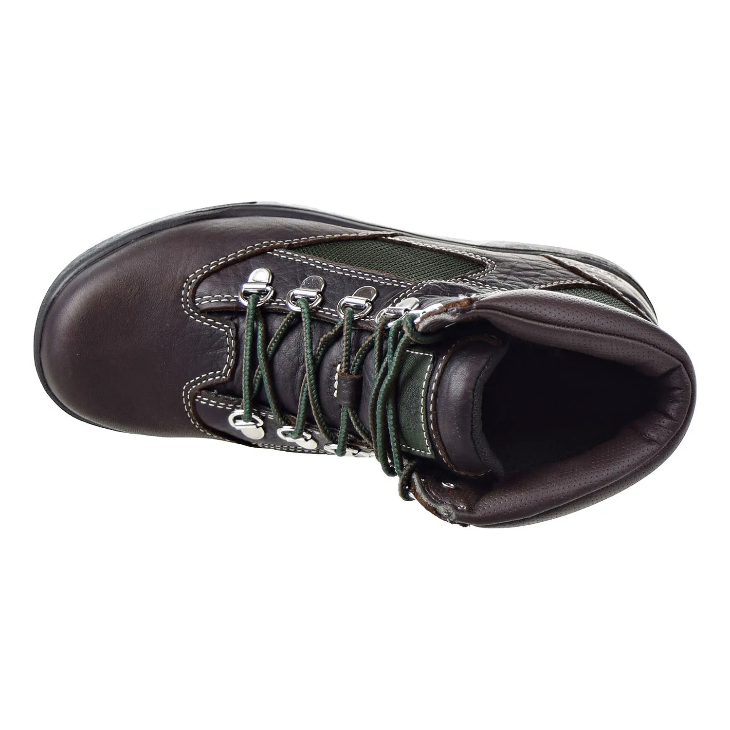 Timberland 6 Inch Field Big Kids Boots Dark Brown/Green
