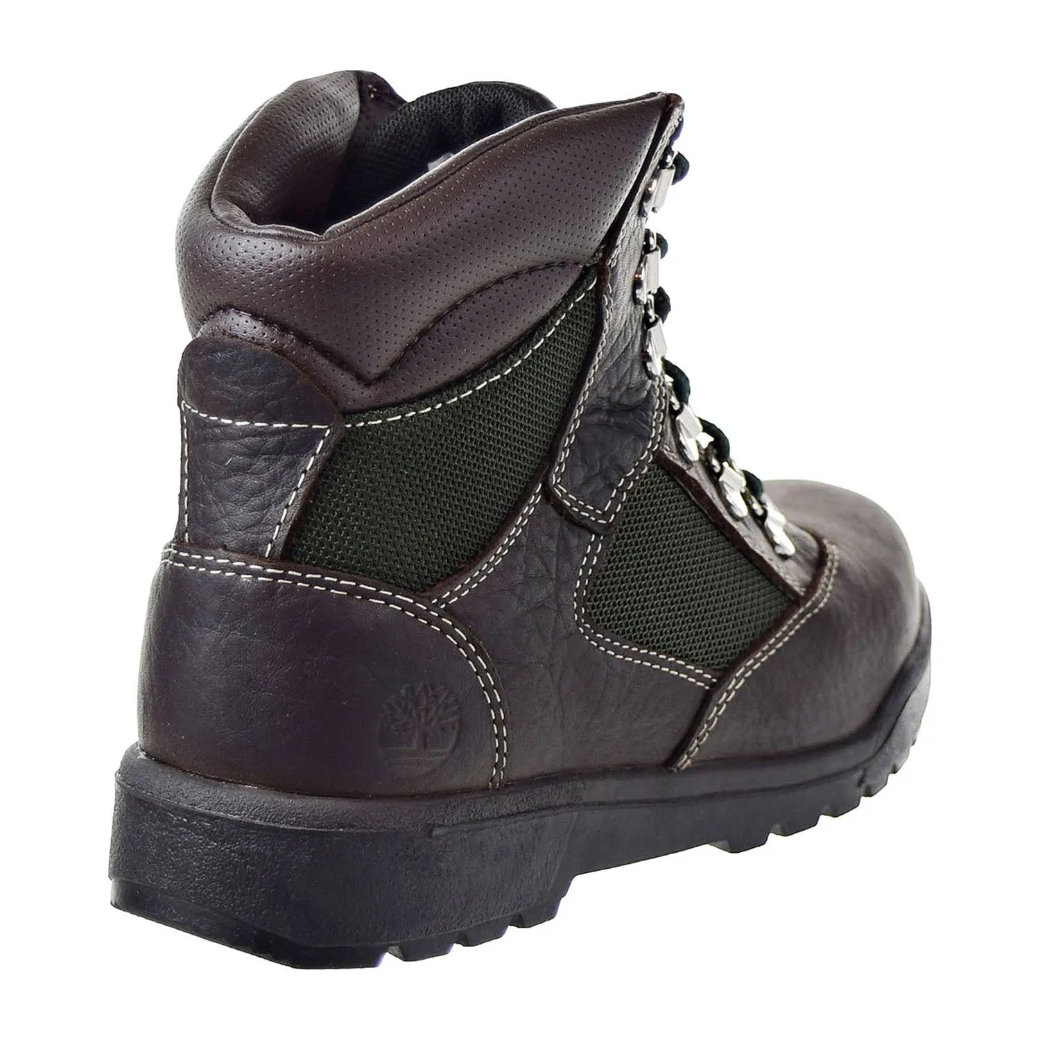 Timberland 6 Inch Field Big Kids Boots Dark Brown/Green