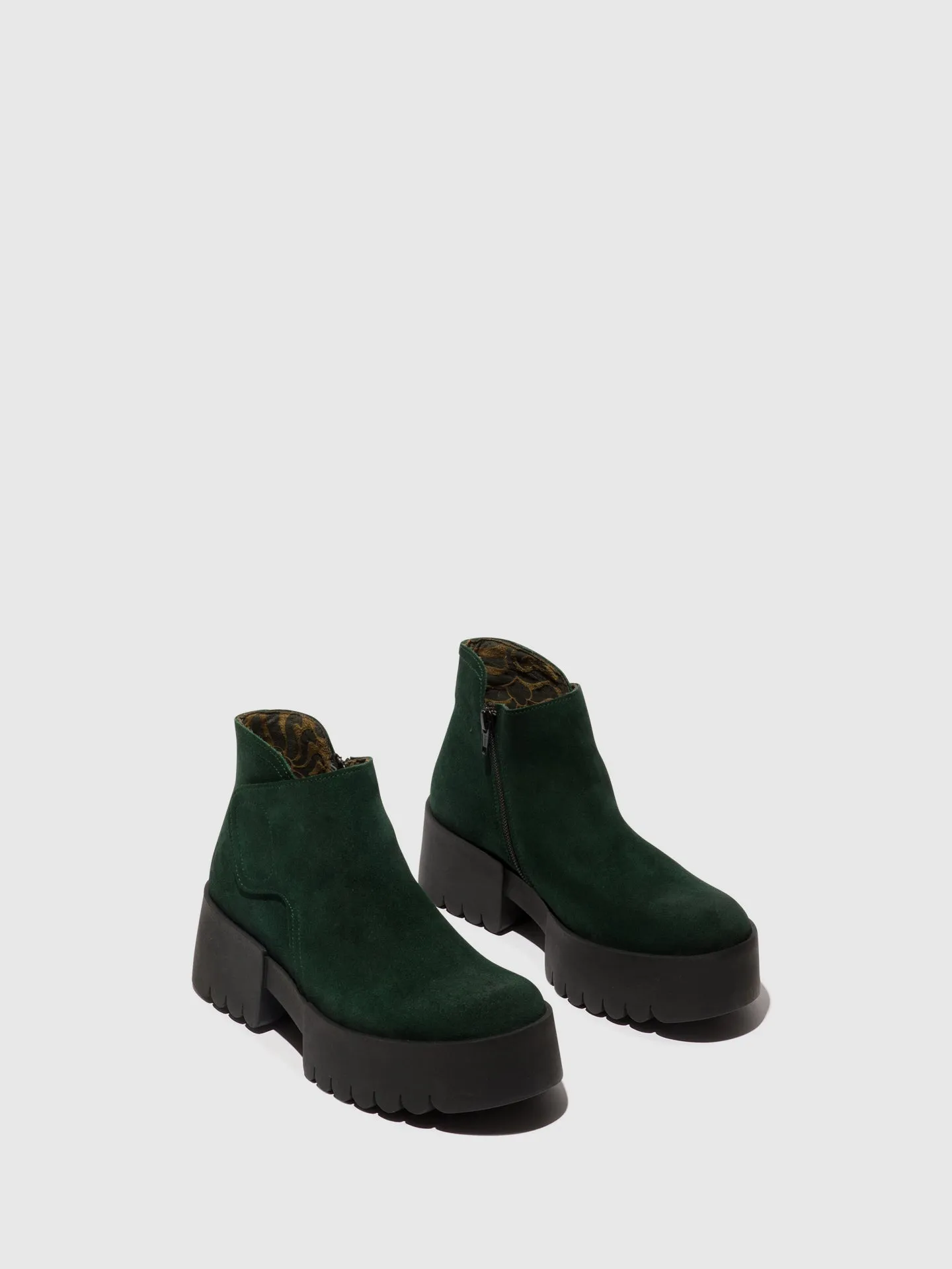 Velcro Ankle Boots ENDO006FLY GREEN FOREST
