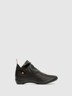 Zip Up Ankle Boots FARAH BLACK