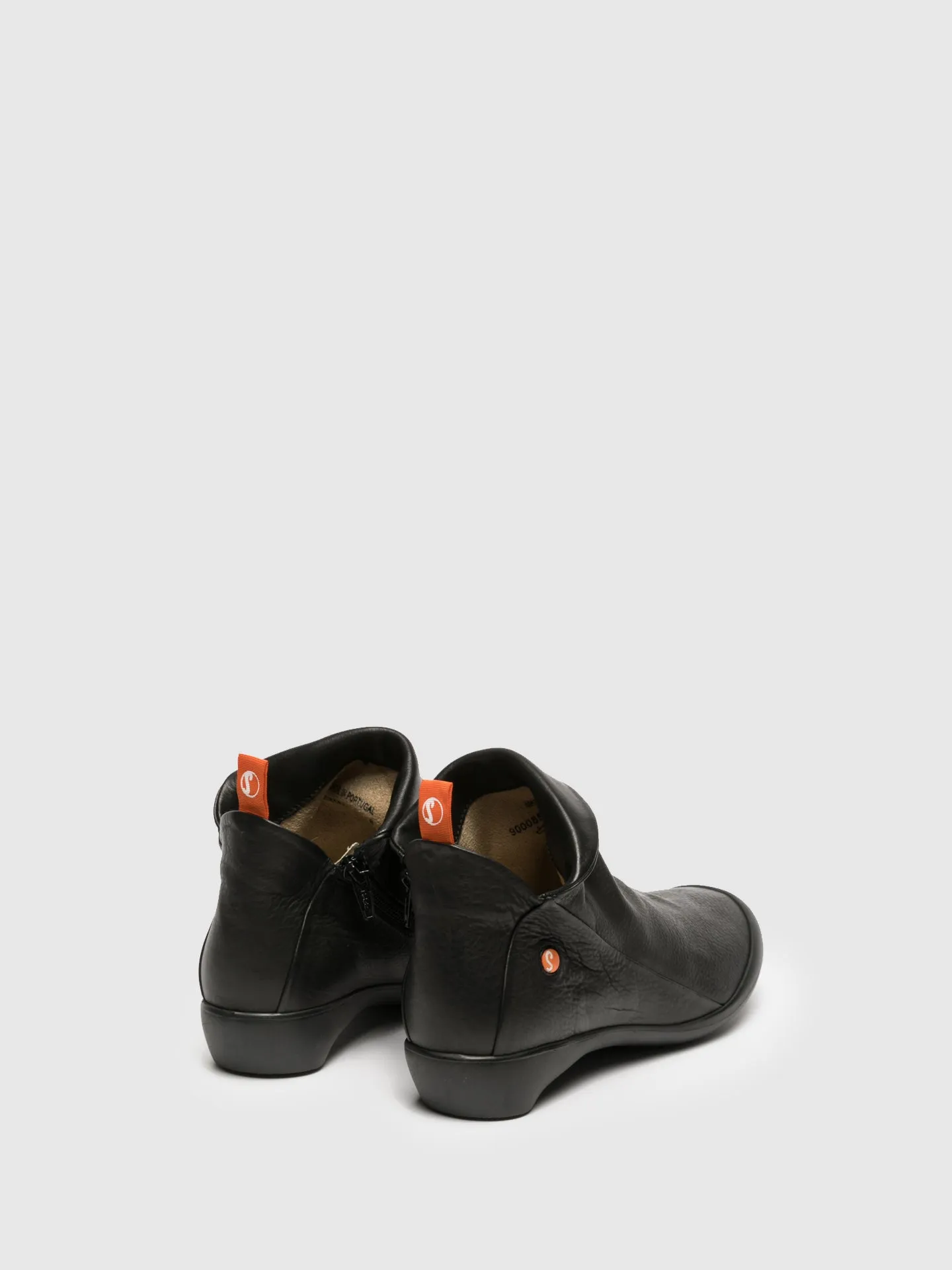 Zip Up Ankle Boots FARAH BLACK