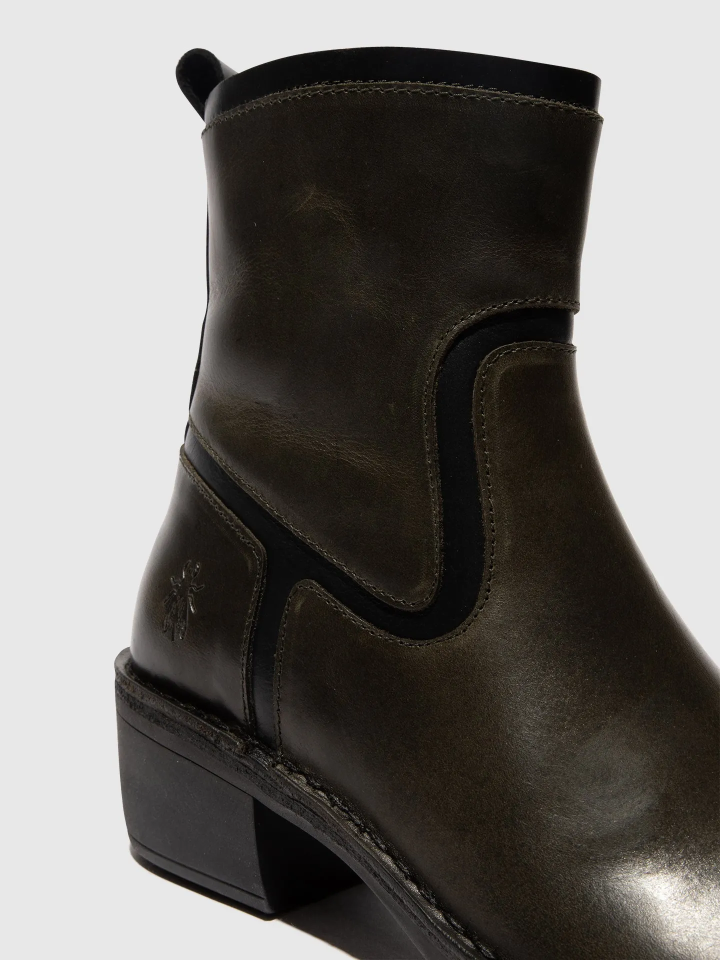Zip Up Ankle Boots MIZI102FLY DIESEL/BLACK